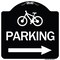 Signmission Bicycle Symbol Parking Right Arrow Heavy-Gauge Aluminum Architectural Sign, 18" x 18", BW-1818-24315 A-DES-BW-1818-24315 - alternate 1